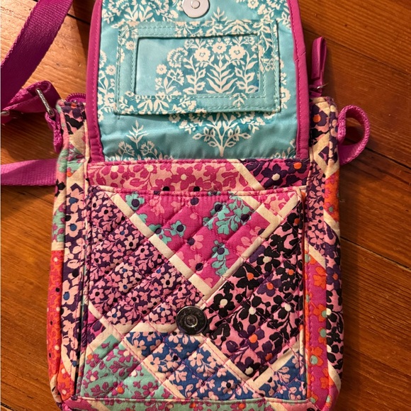 Vera Bradley Pink and Purple Quilted Crossbody Bag - Picture 3 of 7
